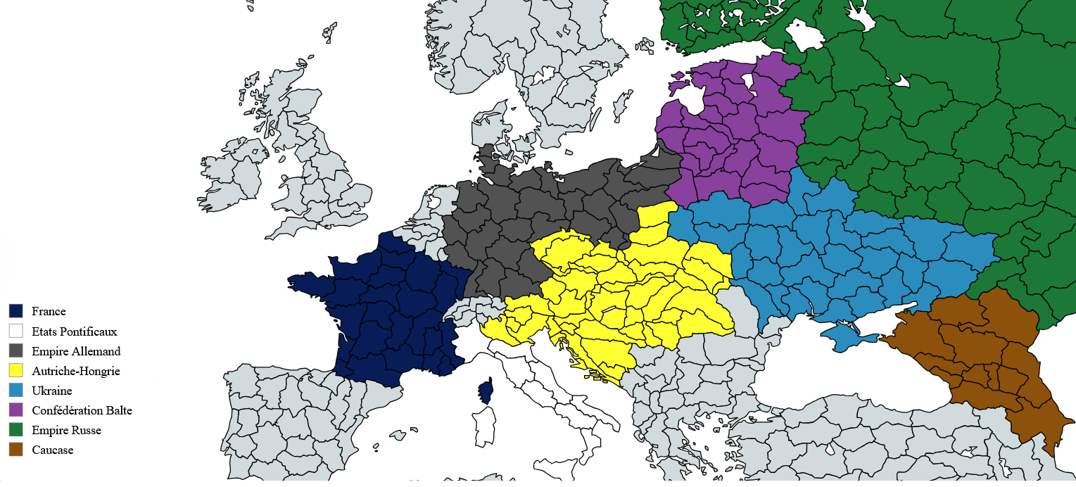 carte du continent europeen modifié